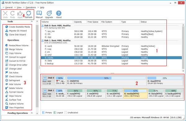 Gerenciador de partição Windows 10